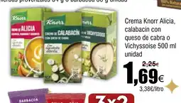 FROIZ Crema Knorr Alicia, calabacín con queso de cabra o Vichyssoise oferta