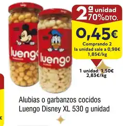 FROIZ Alubias o garbanzos cocidos Luengo Disney XL oferta