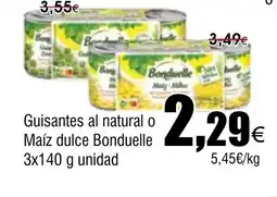 FROIZ BONDUELLE Guisantes al natural o Maíz dulce oferta