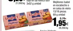 FROIZ Mejillones Isabel en escabeche o en salsa de vieira 13/18 piezas oferta