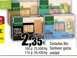 FROIZ Tostadas Bio Santiveri gama oferta