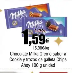 FROIZ Chocolate Milka Oreo o sabor a Cookie y trozos de galleta Chips Ahoy oferta