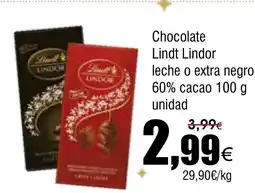 FROIZ Chocolate Lindt Lindor leche o extra negro 60% cacao oferta