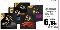 FROIZ Café cápsulas L'Or espresso gama oferta