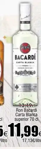 FROIZ RON BACARDI Carta Blanca superior oferta