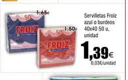 FROIZ Servilletas Froiz azul o burdeos oferta