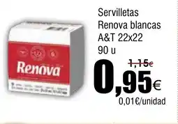 FROIZ Servilletas Renova blancas A&T oferta