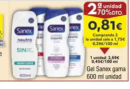 FROIZ Gel Sanex gama oferta