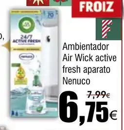 FROIZ Ambientador Air Wick active fresh aparato Nenuco oferta