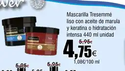 FROIZ Mascarilla Tresemmé liso con aceite de marula y keratina o hidratación intensa oferta
