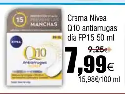 FROIZ Crema Nivea Q10 antiarrugas día FP15 oferta