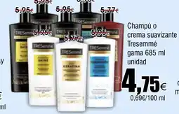 FROIZ Champú o crema suavizante Tresemmé gama oferta