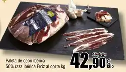 FROIZ Paleta de cebo ibérica 50% raza ibérica Froiz al corte oferta