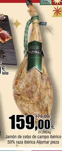 FROIZ Jamón de cebo de campo ibérico 50% raza ibérica Aljomar pieza oferta