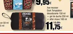FROIZ AXE neceser Dark Temptation desodorante + gel de ducha + after shae oferta