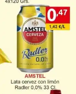 Supermercados Extremadura AMSTEL Lata cervez con limón Radler 0,0% oferta