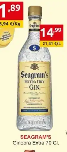 Supermercados Extremadura SEAGRAM'S Ginebra Extra oferta