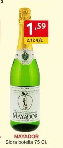 Supermercados Extremadura MAYADOR Sidra botella oferta