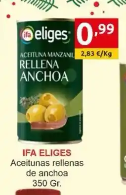 Supermercados Extremadura IFA ELIGES Aceitunas rellenas de anchoa oferta