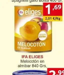 Supermercados Extremadura IFA ELIGES Melocotón en almibar oferta