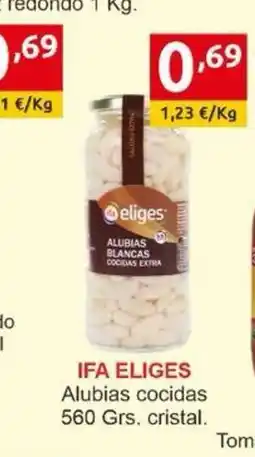 Supermercados Extremadura IFA ELIGES Alubias cocidas oferta