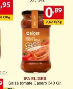 Supermercados Extremadura IFA ELIGES Salsa tomate Casero oferta