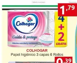 Supermercados Extremadura COLHOGAR Papel higiénico 3 capas 6 Rollos oferta
