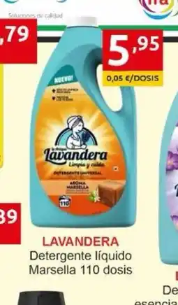 Supermercados Extremadura LAVANDERA Detergente líquido Marsella 110 dosis oferta
