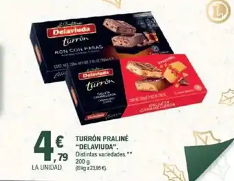 DELAVIUDA Turrón praliné