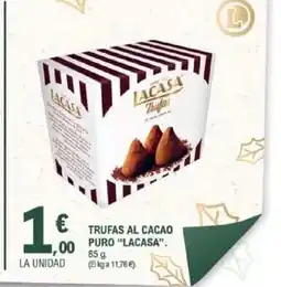 E.Leclerc LACASA Trufas al cacao puro oferta