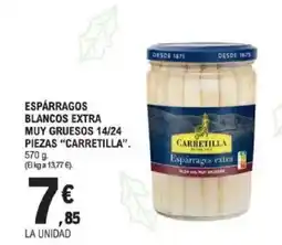 E.Leclerc CARRETILLA Espárragos blancos extra muy gruesos 14/24 piezas oferta