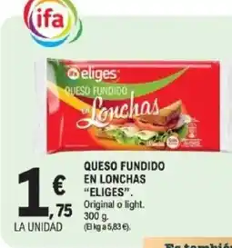 E.Leclerc ELIGES Queso fundido en lonchas oferta
