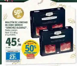 E.Leclerc SÁNCHEZ ALCARAZ Maletín de lonchas de cebo ibérico oferta