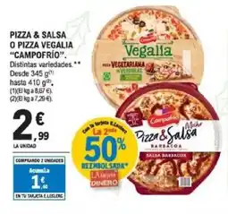 E.Leclerc CAMPOFRIO Pizza & salsa o pizza vegalia oferta