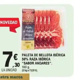 E.Leclerc SABOR ANDARES Paleta de bellota ibérica 50% raza ibérica oferta