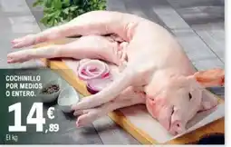 E.Leclerc Cochinillo por medios o entero oferta