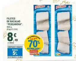 E.Leclerc PESCANOVA Filetes de bacalao oferta
