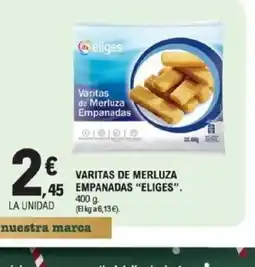 E.Leclerc ELIGS Varitas de merluza empanadas oferta