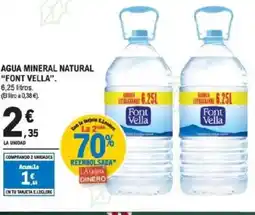 E.Leclerc FONT VELLA Agua mineral natural oferta