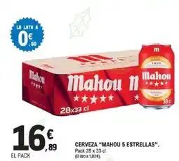 E.Leclerc MAHOU 5 ESTRELLAS Cervea oferta