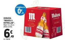 E.Leclerc MAHOU5 ESTRELLAS Cerveza oferta