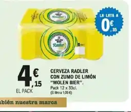 E.Leclerc MOLEN BIER Cerveza radler con zumo de limón oferta