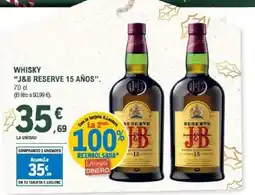 E.Leclerc J&B RESERVE 15 AÑOS Whisky oferta