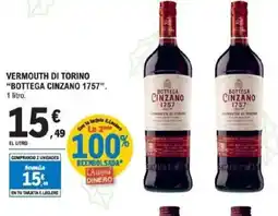 E.Leclerc BOTTEGA CINZANO 1757 Vermouth di torino oferta
