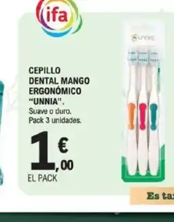 E.Leclerc UNNIA Cepillo dental mango ergonómico oferta
