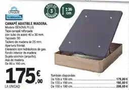 E.Leclerc Canapé abatible madera oferta