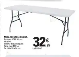 E.Leclerc Mesa plegable resina oferta