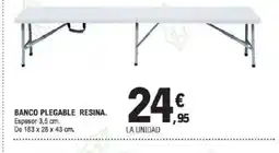 E.Leclerc Banco plegable resina oferta
