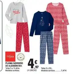 E.Leclerc Pijama navideño de algodón bio oferta