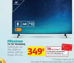 Alcampo HISENSE TV 58" ED58A6Q oferta
